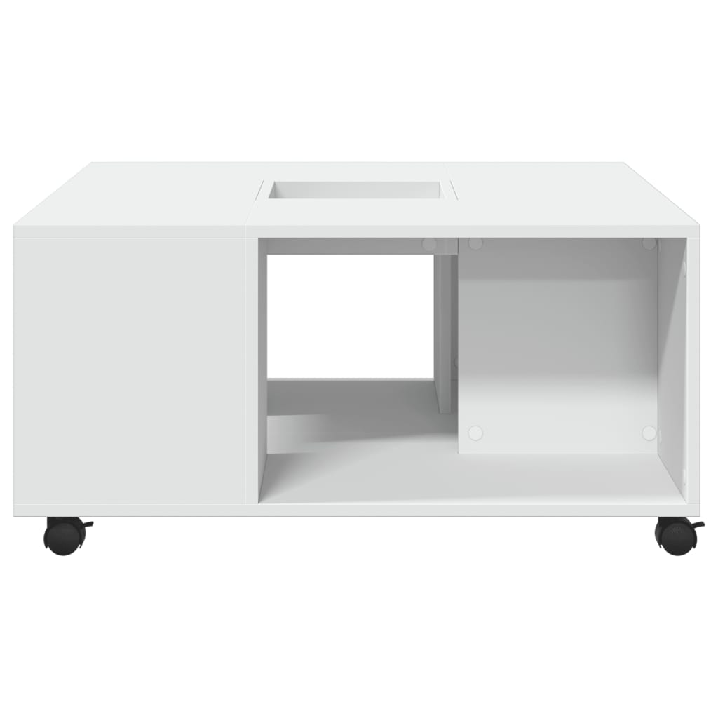 Tavolino da Salotto Bianco 80x80x40 cm in Truciolato 853173