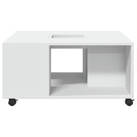 Tavolino da Salotto Bianco 80x80x40 cm in Truciolato 853173