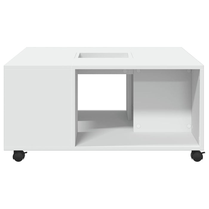 Tavolino da Salotto Bianco 80x80x40 cm in Truciolato 853173