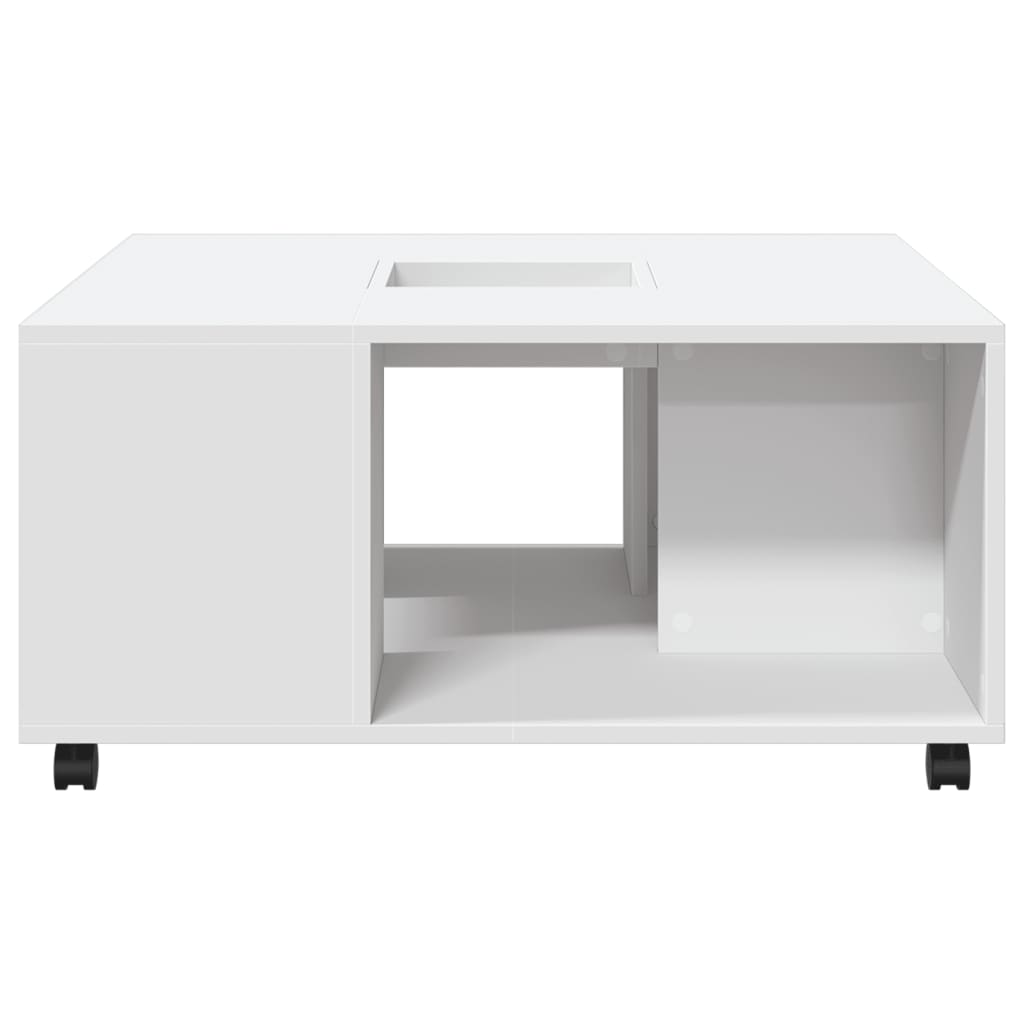 Tavolino da Salotto Bianco 80x80x40 cm in Truciolato 853173