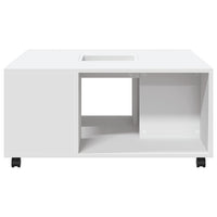 vidaXL Tavolino da Salotto Bianco 80x80x40 cm in Truciolato
