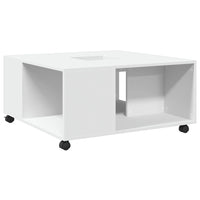 Tavolino da Salotto Bianco 80x80x40 cm in Truciolato 853173