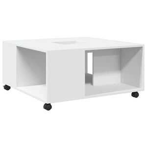 Tavolino da Salotto Bianco 80x80x40 cm in Truciolato 853173