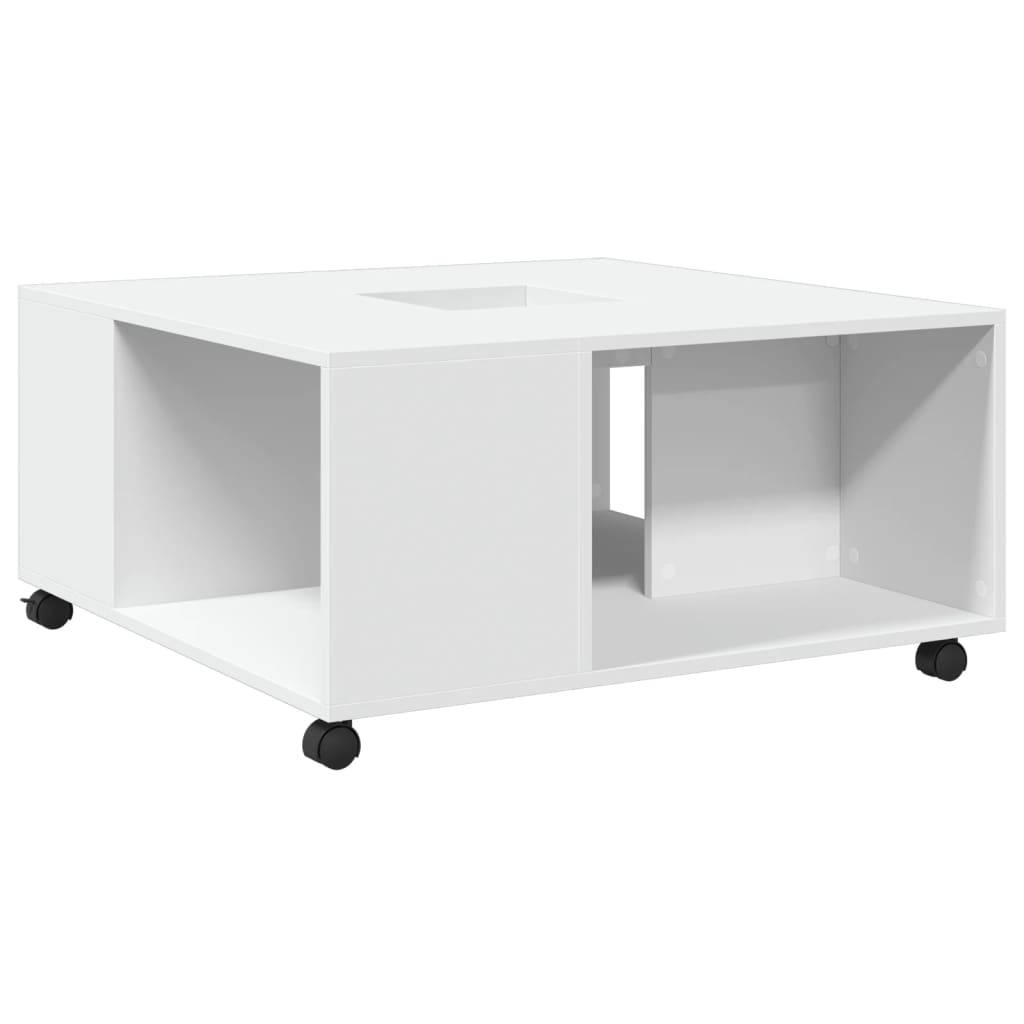 vidaXL Tavolino da Salotto Bianco 80x80x40 cm in Truciolato