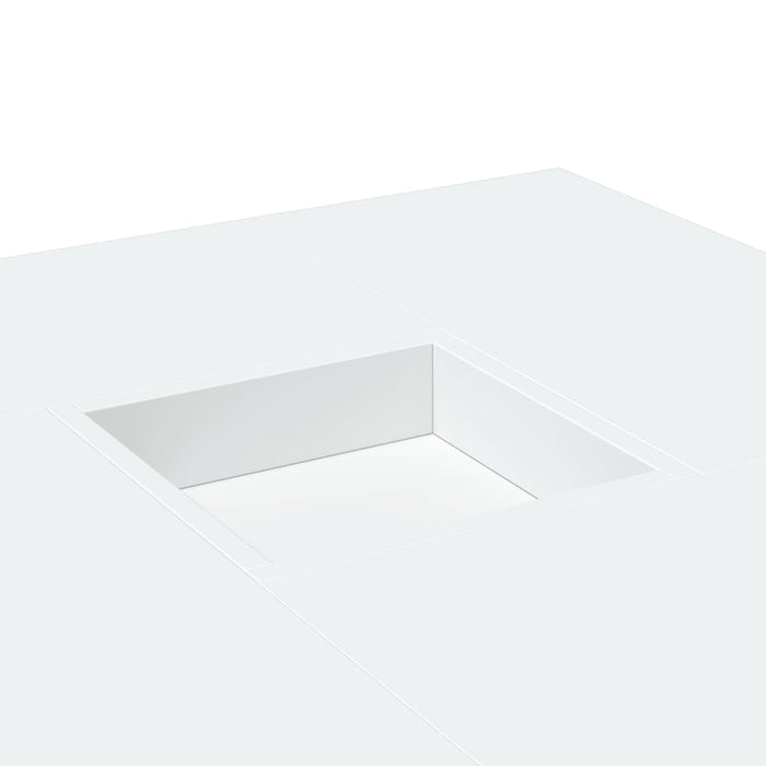 Tavolino da Salotto Bianco 80x80x40 cm in Truciolato 853173