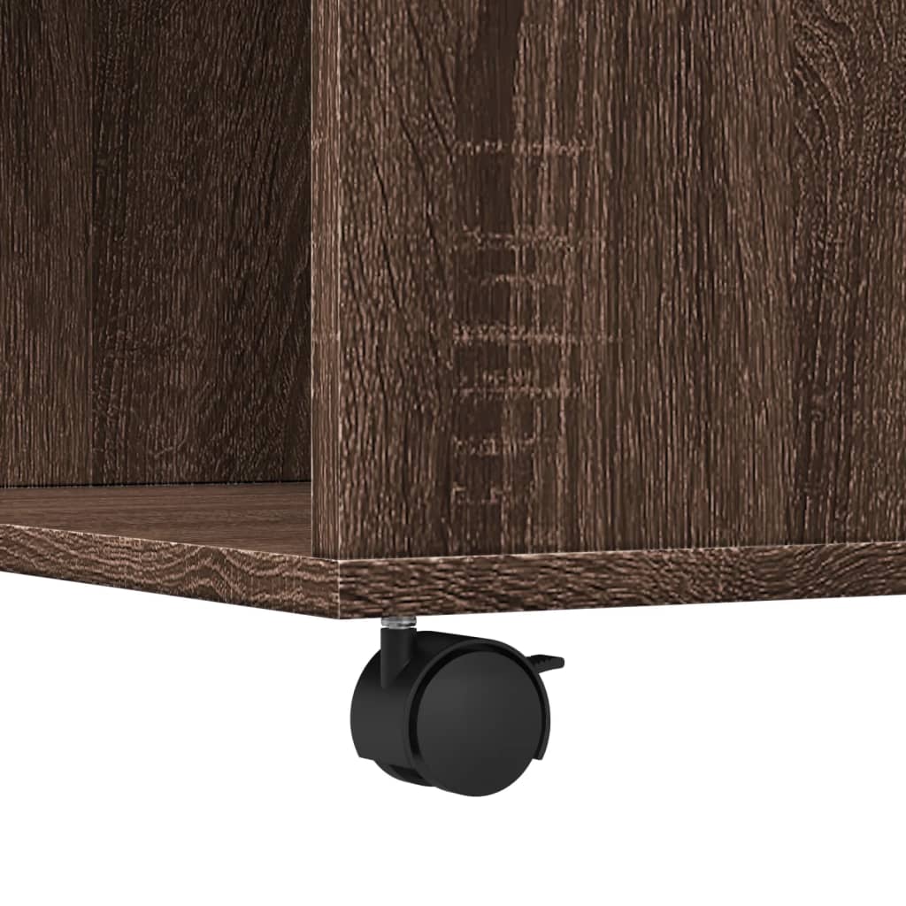 Tavolino da Salotto Rovere Marrone 80x80x40cm Legno Multistrato 853179