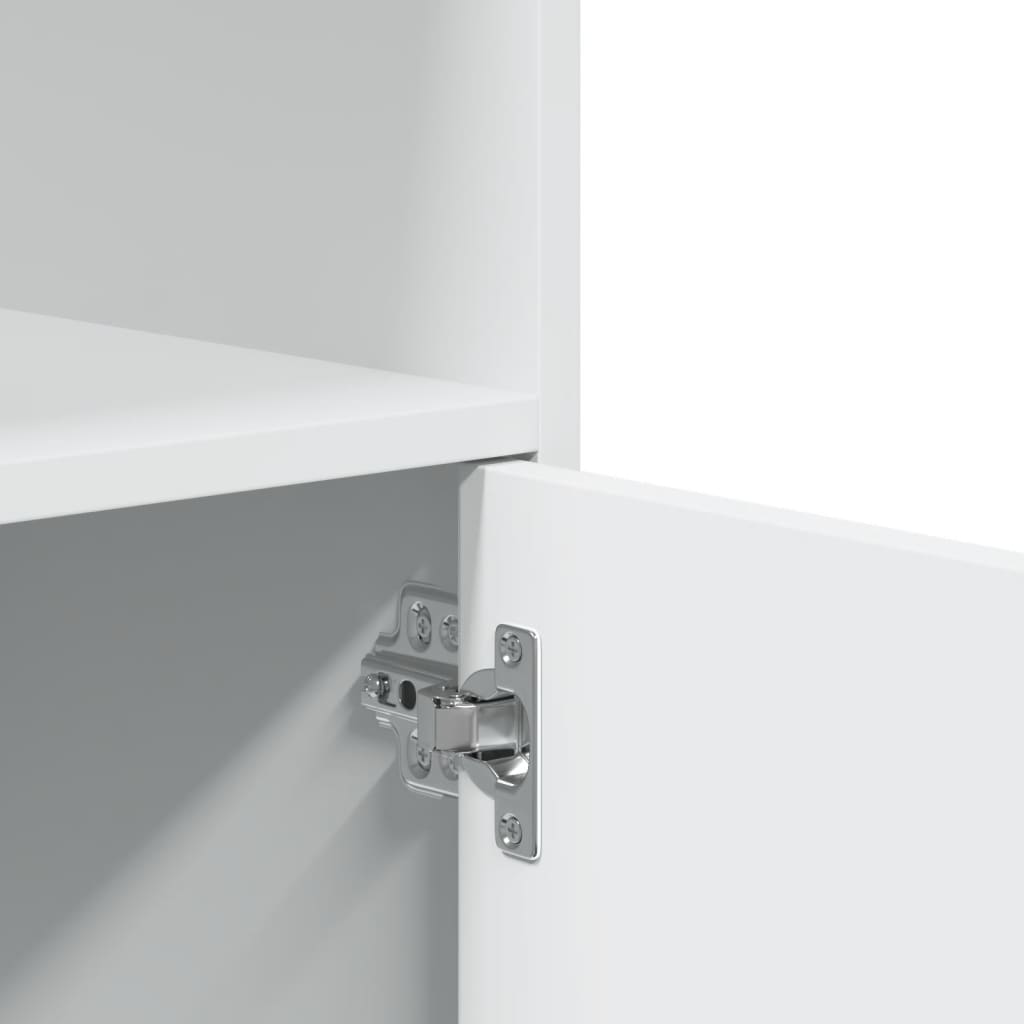 Mobile con Ruote Bianco 55x40x91 cm in Truciolato 853182