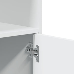 Mobile con Ruote Bianco 55x40x91 cm in Truciolato