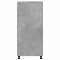 vidaXL Mobiletto con Ruote Grigio Cemento 55x40x91 cm in Truciolato