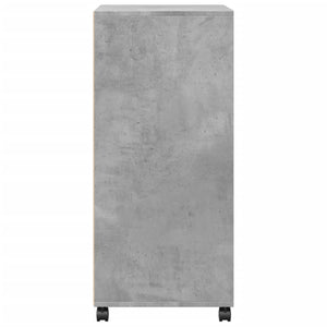vidaXL Mobiletto con Ruote Grigio Cemento 55x40x91 cm in Truciolato