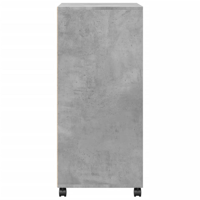 vidaXL Mobiletto con Ruote Grigio Cemento 55x40x91 cm in Truciolato