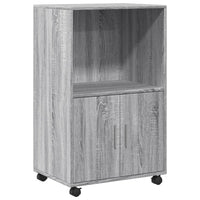 vidaXL Mobiletto con Ruote Grigio Sonoma 55x40x91cm in Truciolato