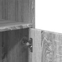 vidaXL Mobiletto con Ruote Grigio Sonoma 55x40x91cm in Truciolato