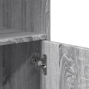 vidaXL Mobiletto con Ruote Grigio Sonoma 55x40x91cm in Truciolato