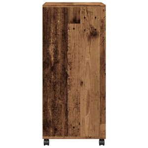 Mobiletto con Ruote Legno Antico 55x40x91 cm in Truciolato