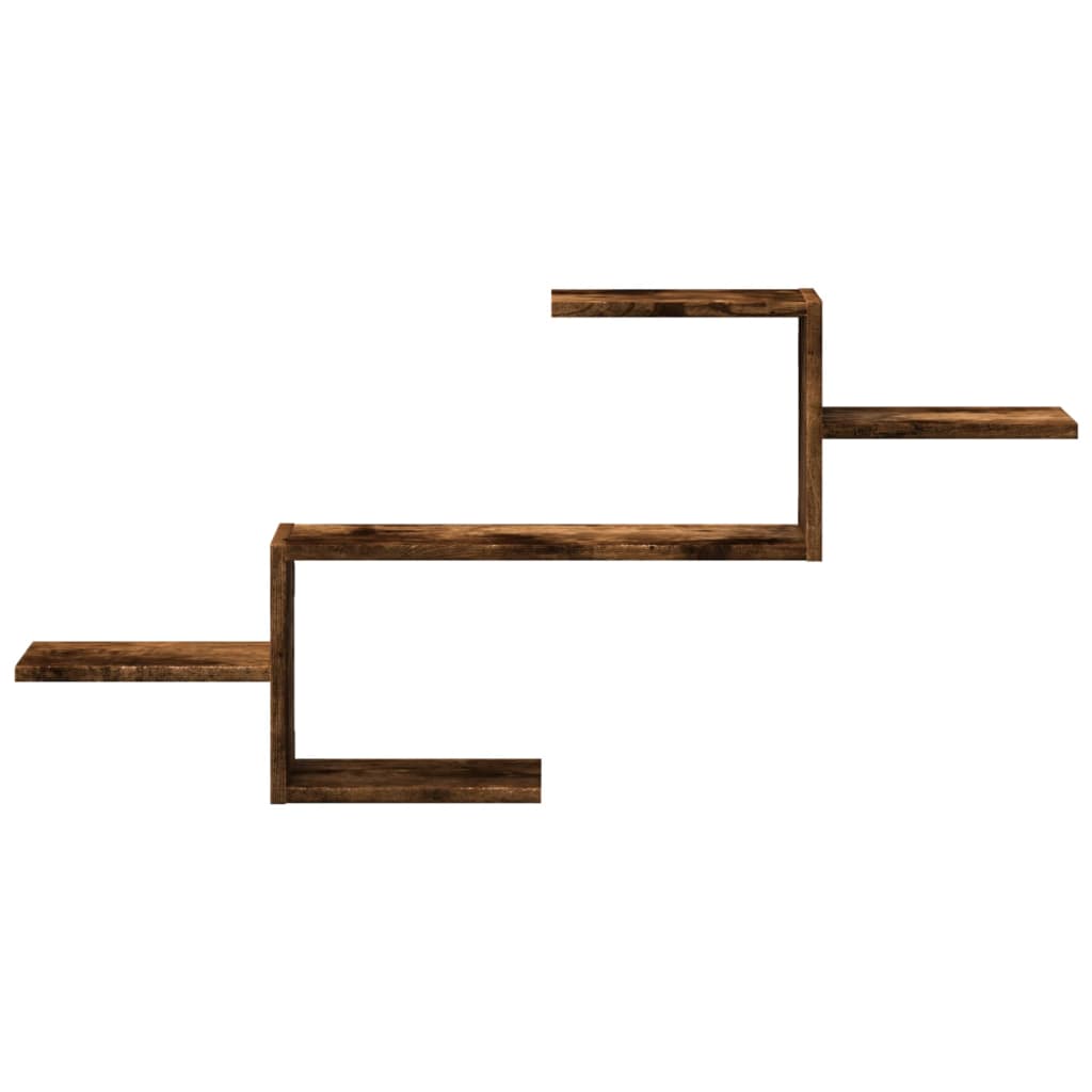 Scaffale a Muro Rovere Fumo 104x15x49 cm in Truciolato 853204