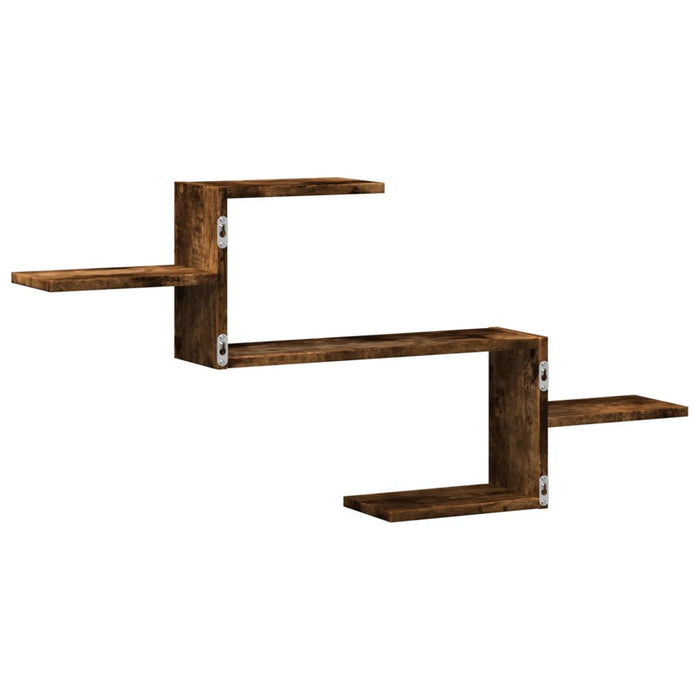 Scaffale a Muro Rovere Fumo 104x15x49 cm in Truciolato 853204