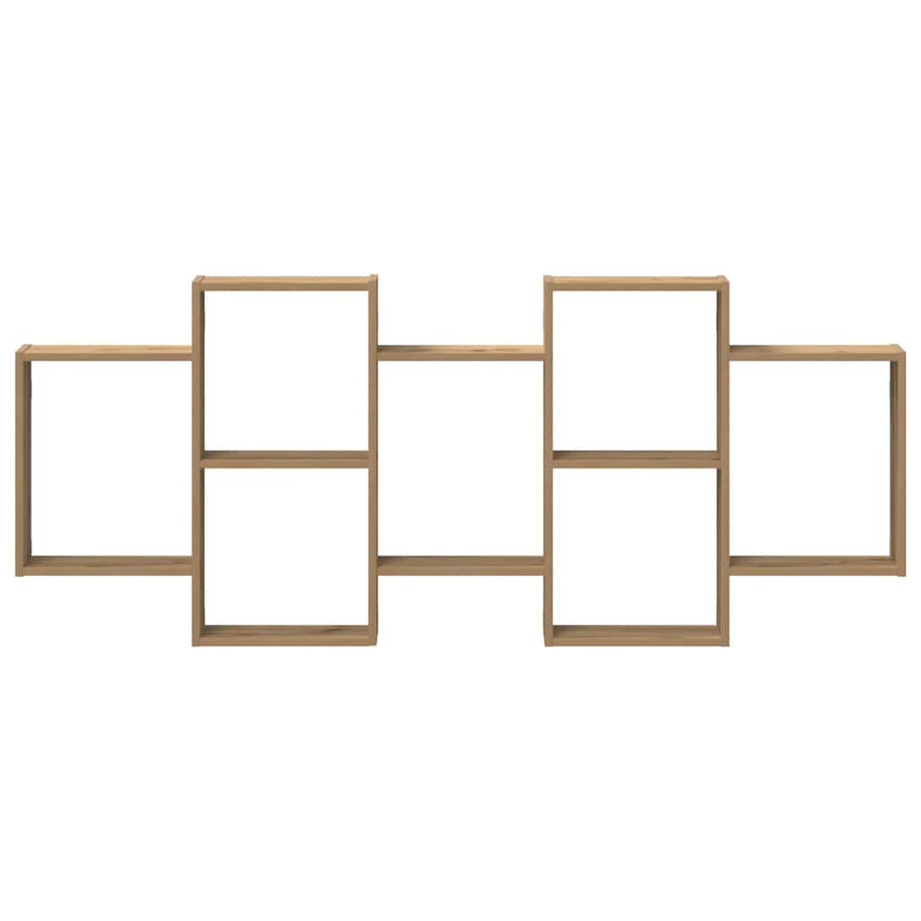 Scaffale a Parete Rovere Artigianale 159x18x65 cm in Truciolato 853217