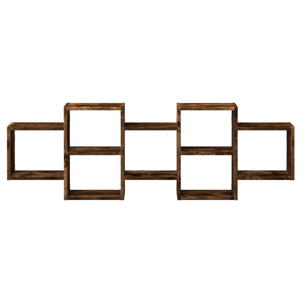 Mensola a Muro Rovere Fumo 129x18x42 cm in Truciolato 853222