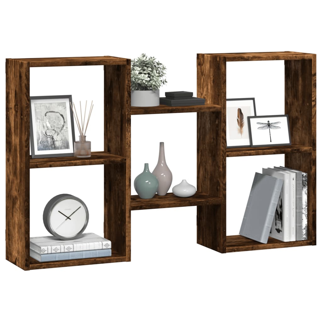 Mensola a Muro Rovere Fumo 96x18x60 cm in Truciolato 853231