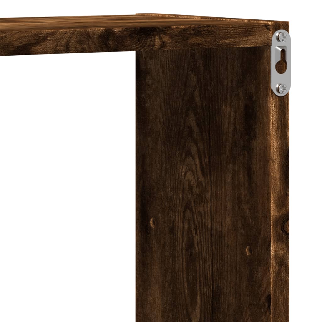 Mensola a Muro Rovere Fumo 96x18x60 cm in Truciolato 853231