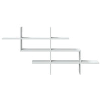 Scaffale a Parete Bianco 124,5x18x60,5 cm in Truciolato 853263