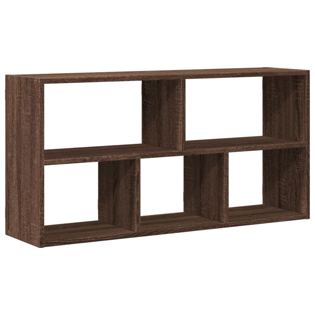 Scaffale a Parete Rovere Marrone 100x25x50 cm in Truciolato 853278