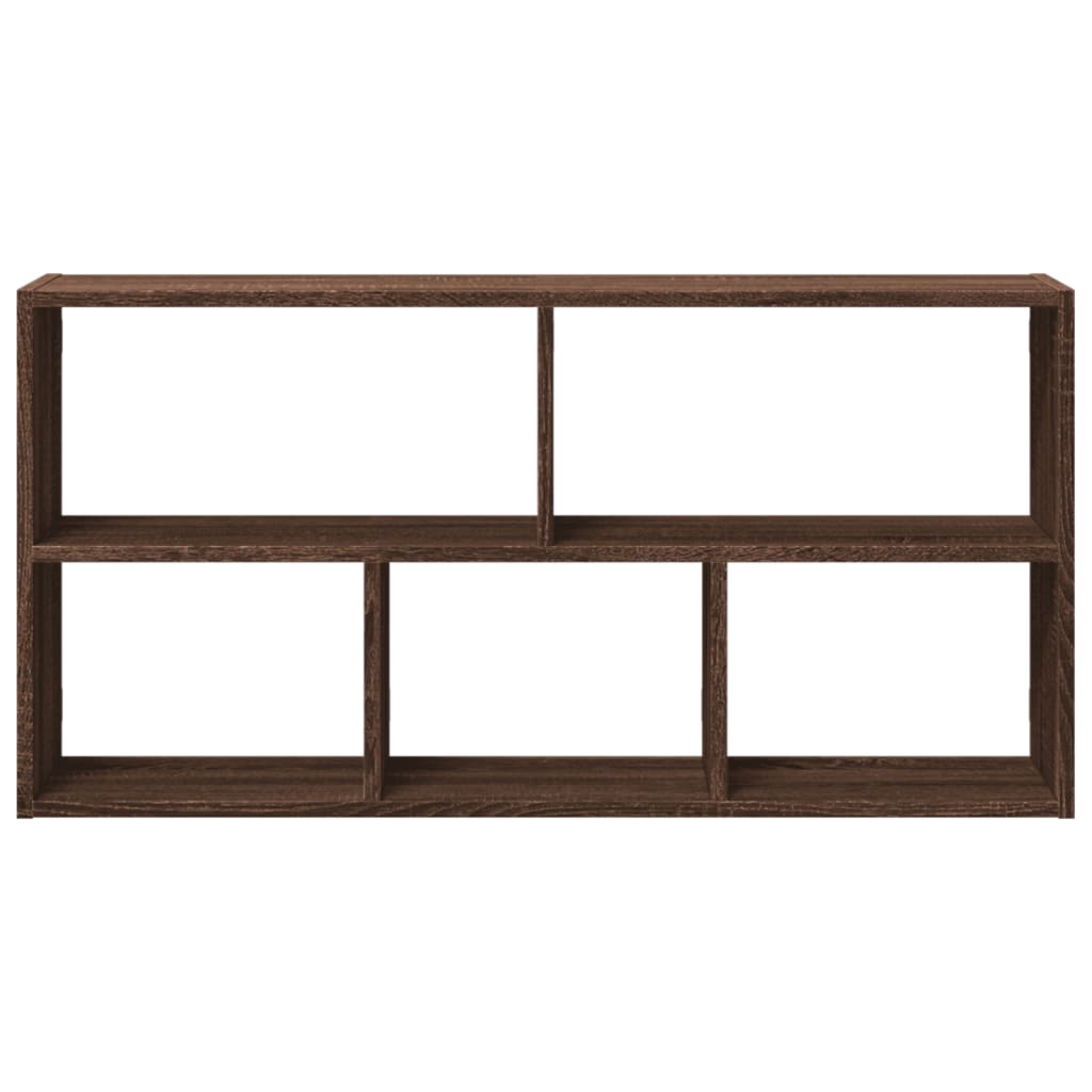 Scaffale a Parete Rovere Marrone 100x25x50 cm in Truciolato 853278