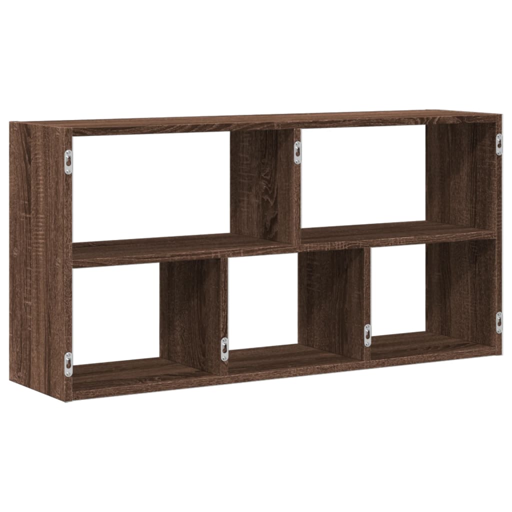 Scaffale a Parete Rovere Marrone 100x25x50 cm in Truciolato 853278