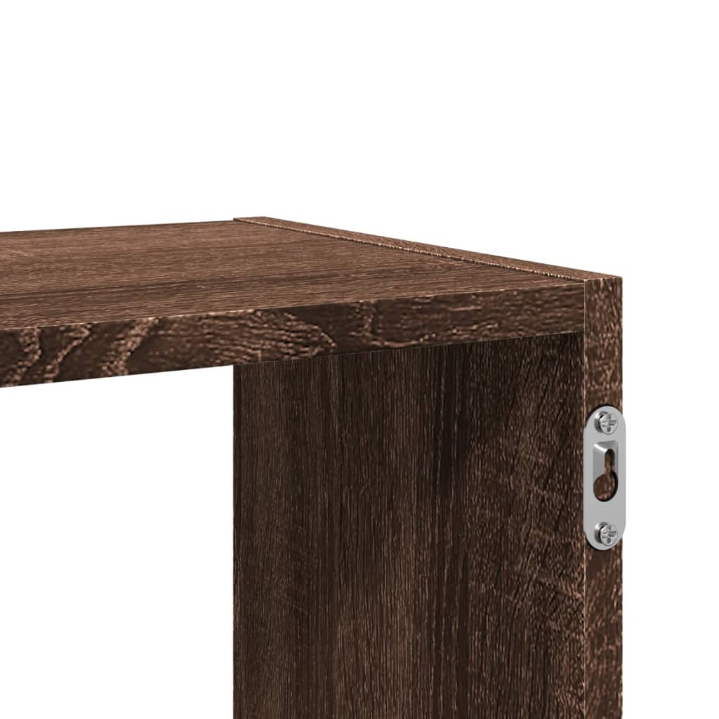 Scaffale a Parete Rovere Marrone 100x25x50 cm in Truciolato 853278