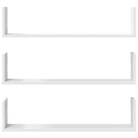 Mensole a Parete 3 pz Bianche 80x18x18 cm in Truciolato 853290