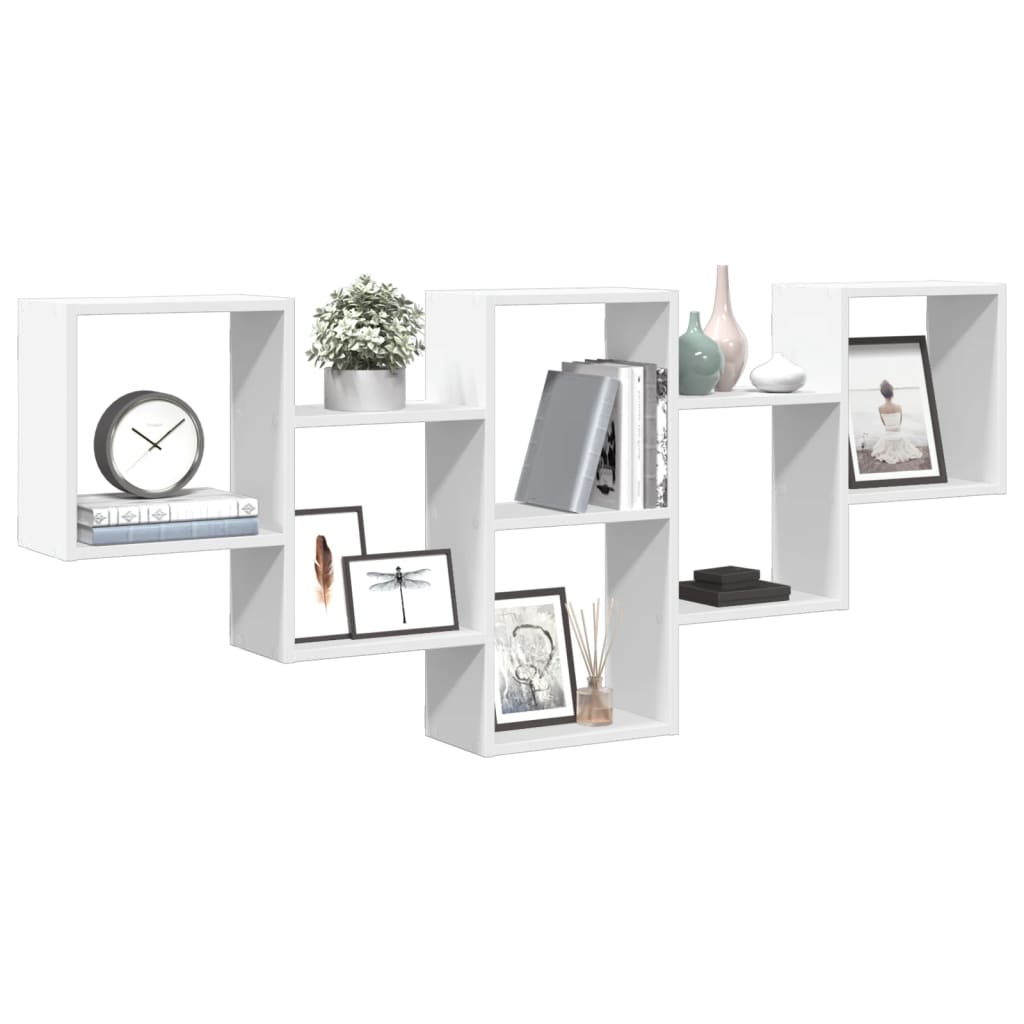 Scaffale a Parete Bianco 159x18x66 cm in Truciolato