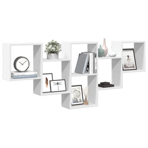 Scaffale a Parete Bianco 159x18x66 cm in Truciolato