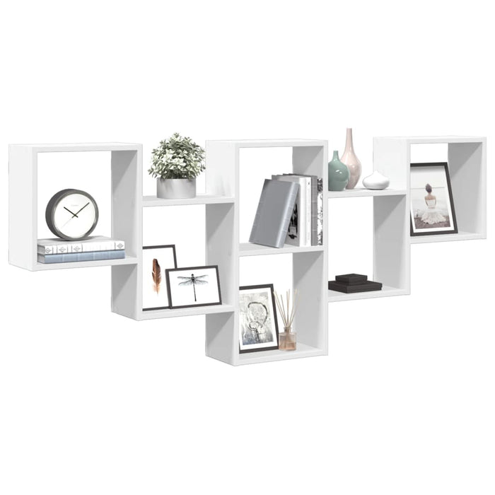 Scaffale a Parete Bianco 159x18x66 cm in Truciolato