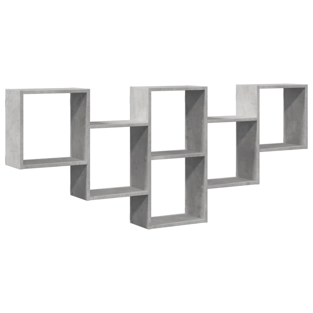 Scaffale a Muro Grigio Cemento 159x18x66 cm in Truciolato