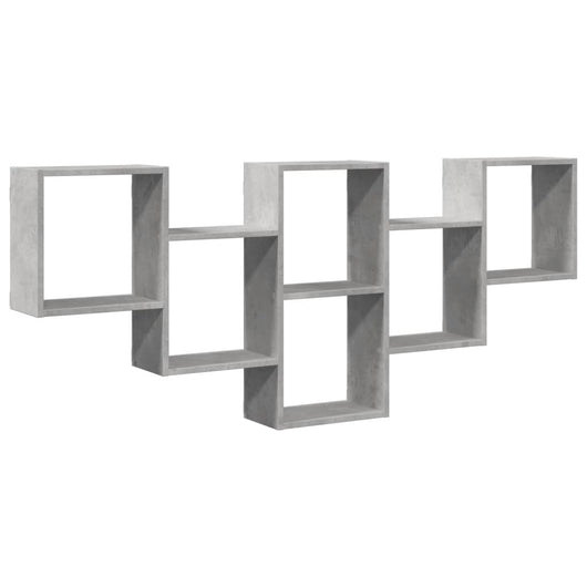 Scaffale a Muro Grigio Cemento 159x18x66 cm in Truciolato