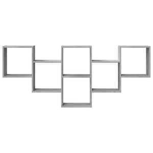 Scaffale a Muro Grigio Cemento 159x18x66 cm in Truciolato 853302