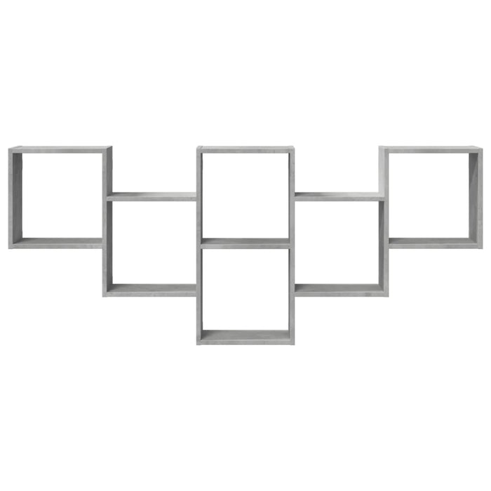 Scaffale a Muro Grigio Cemento 159x18x66 cm in Truciolato 853302