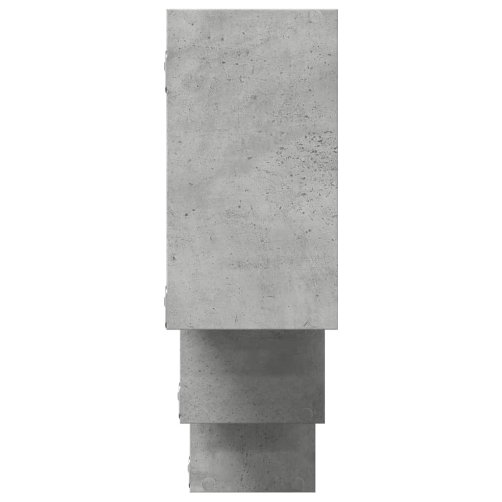 Scaffale a Muro Grigio Cemento 159x18x66 cm in Truciolato