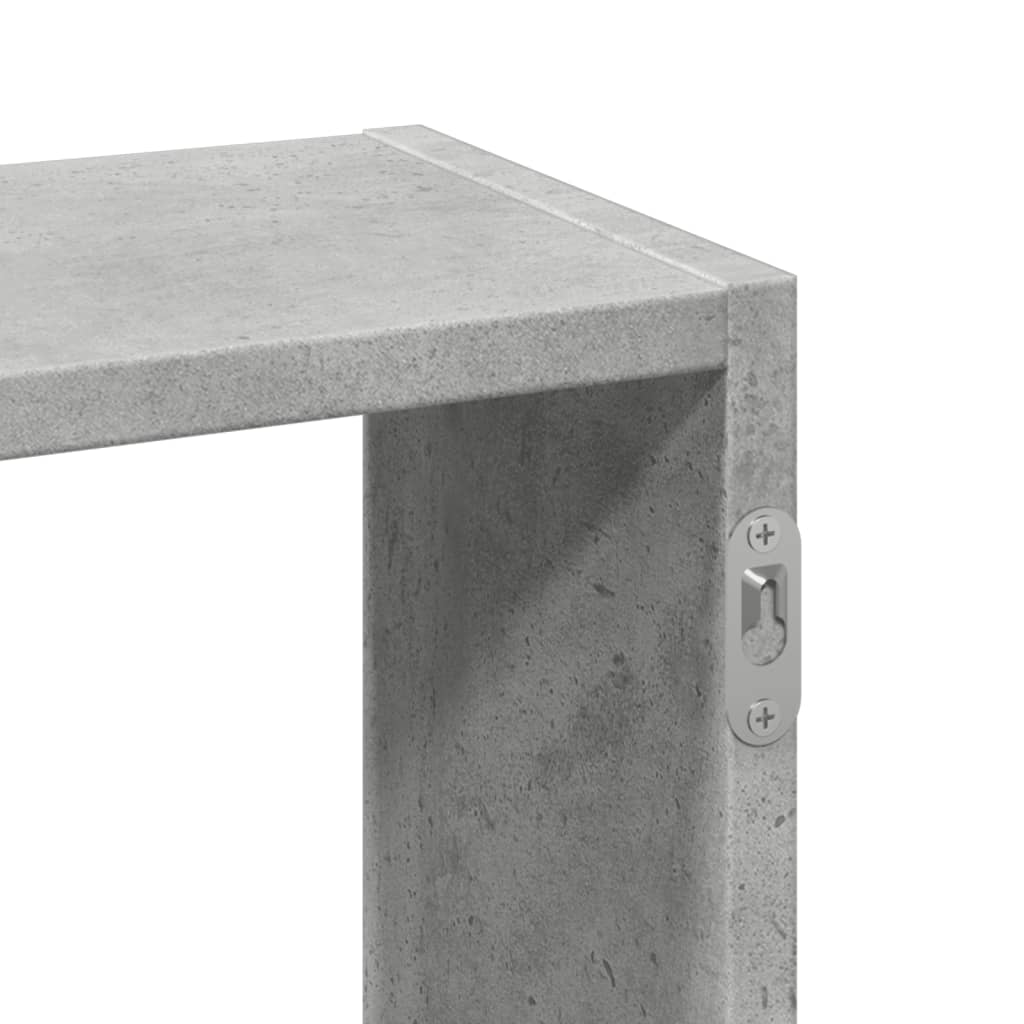 Scaffale a Muro Grigio Cemento 159x18x66 cm in Truciolato