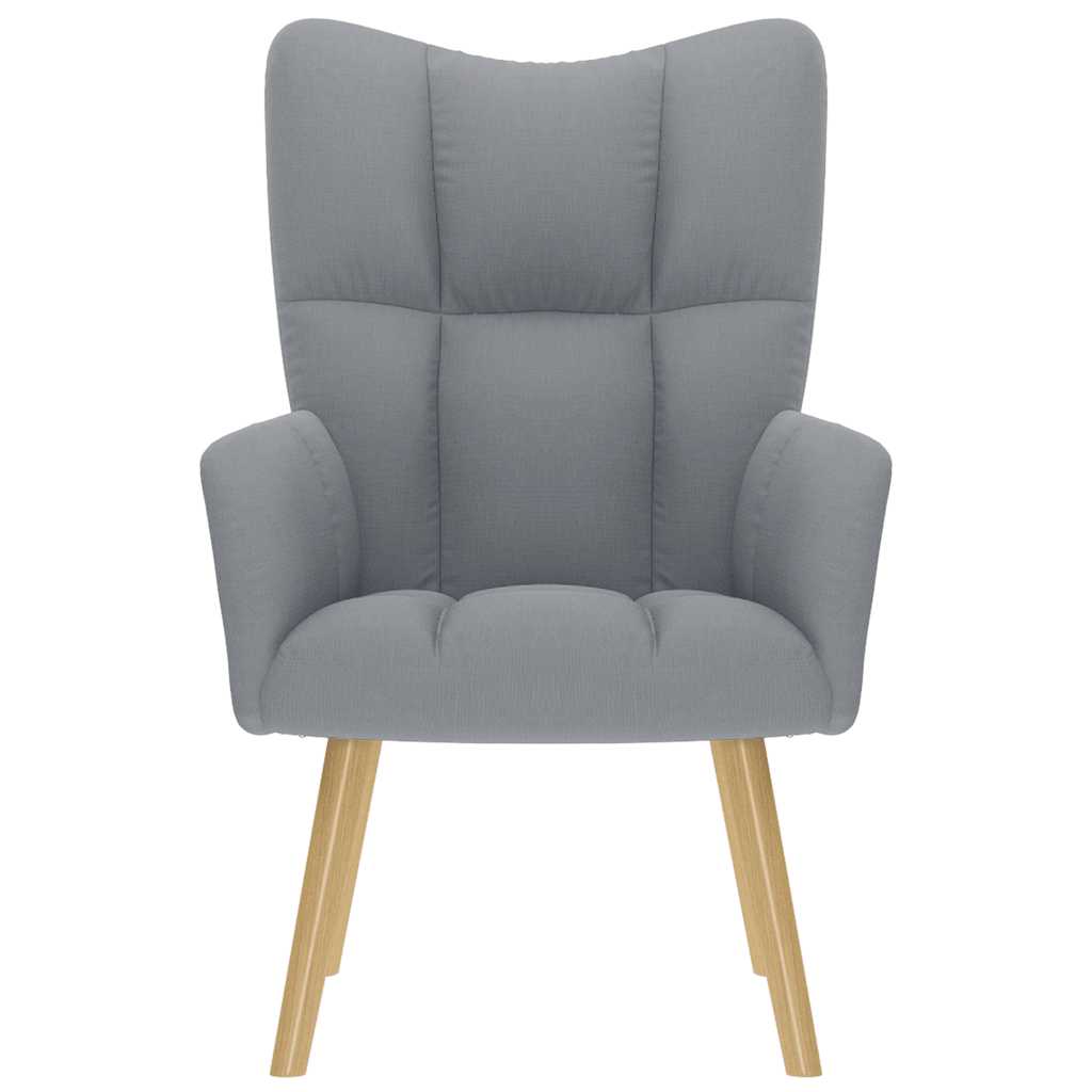 Sedia Relax Grigio Chiaro in Tessuto 4016767