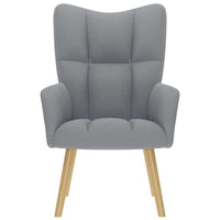 Sedia Relax Grigio Chiaro in Tessuto 4016767