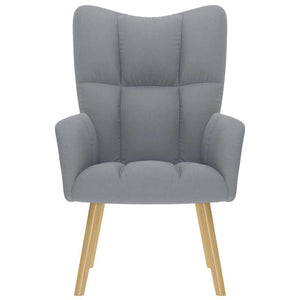 Sedia Relax Grigio Chiaro in Tessuto 4016767