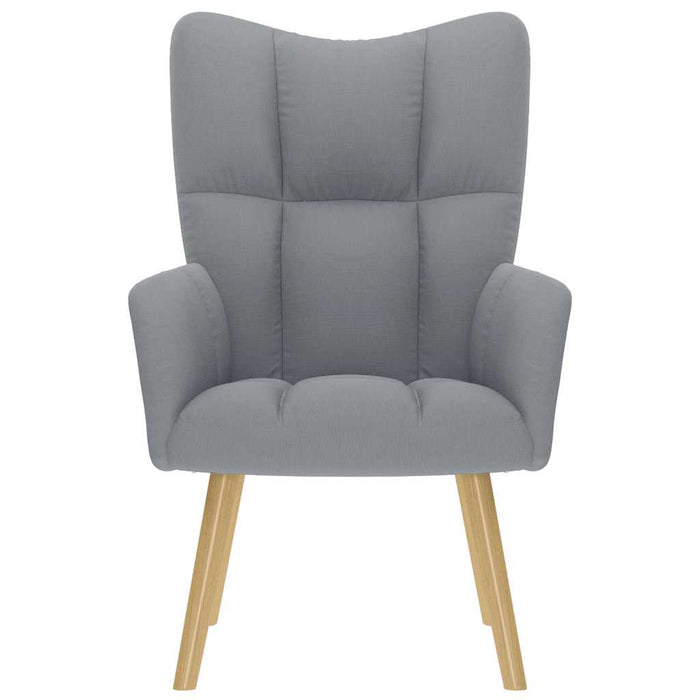 Sedia Relax Grigio Chiaro in Tessuto 4016767