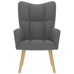 Sedia Relax Grigio Scuro in Tessuto 4016768