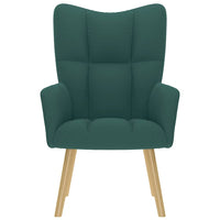 Sedia Relax Verde Scuro in Tessuto 4016772