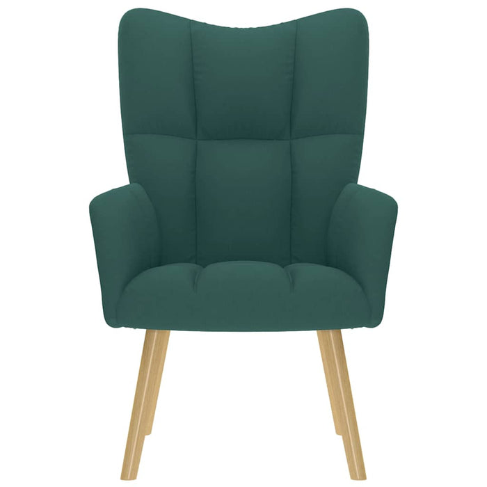 Sedia Relax Verde Scuro in Tessuto 4016772