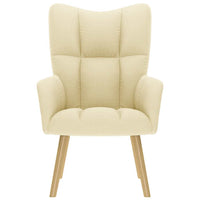 vidaXL Sedia Relax Crema in Tessuto