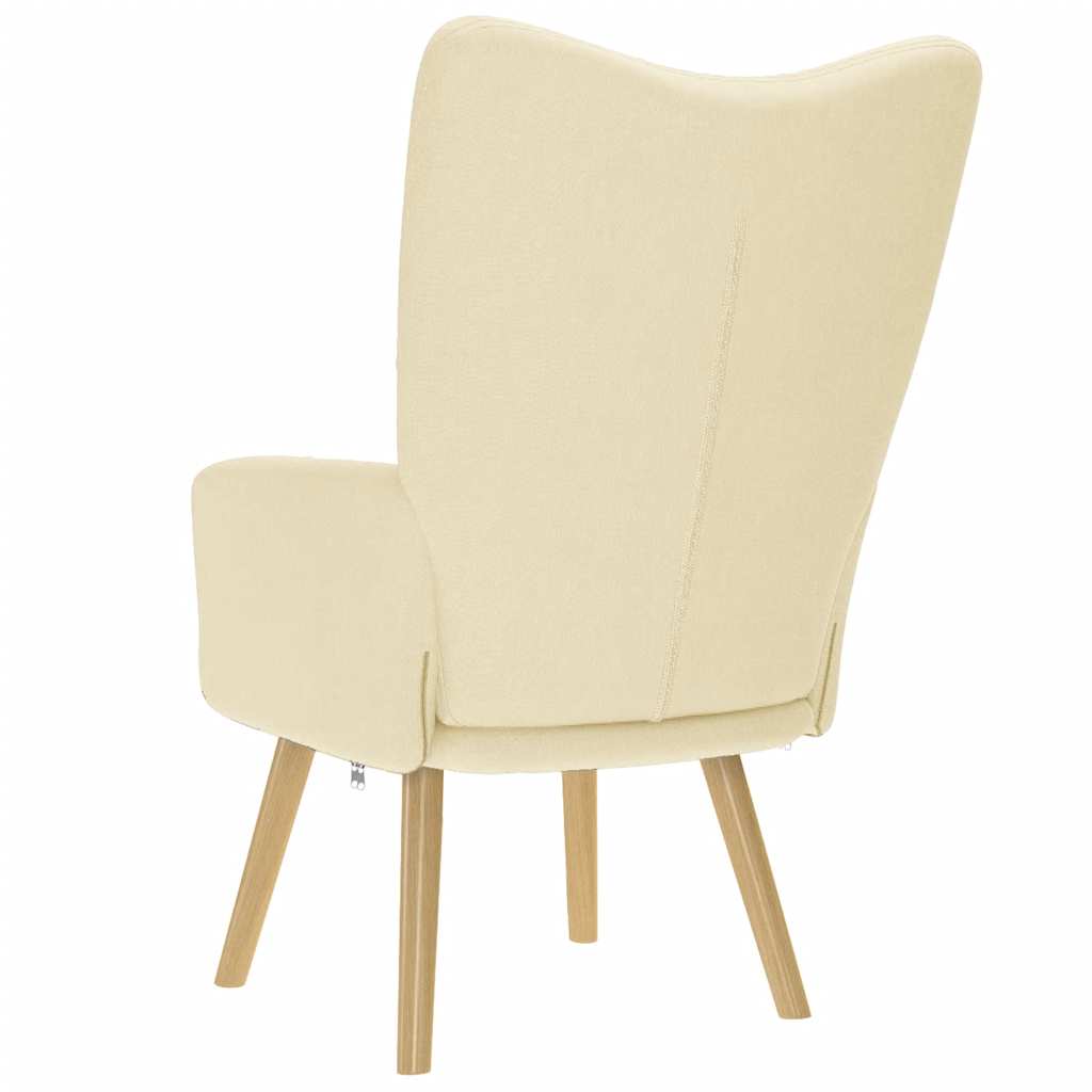 vidaXL Sedia Relax Crema in Tessuto