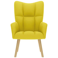 vidaXL Sedia Relax Giallo Chiaro in Tessuto